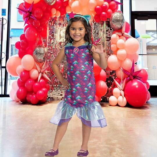 Toddler Gabby's Dollhouse Mercat Costume Netflix Character Dress with Mermaid Scales & Headpiece | Michaels Toddler Gabby's Dollhouse Mercat Costume Netflix Character Dress with Mermaid Scales & Headpiece | Michaels